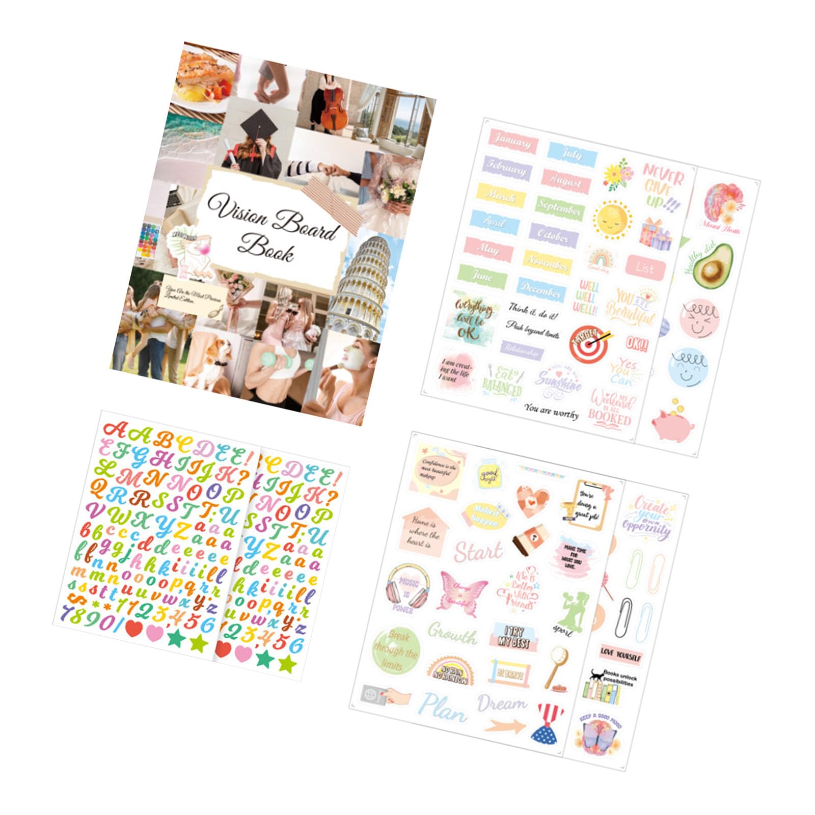 Copperplate Decorative Sticker for Scrapbooking, Letters, Scrapbooking Stickers Scrapbook Accessories Artistic Stickers Stationery Adhesive Sheet