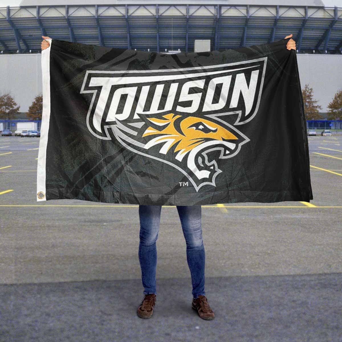 Towson Tigers Black Flag