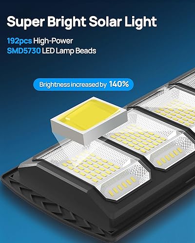 Miniatura 6 de Farolas solares para exteriores, luz LED de gran angular con sensor de movimiento, del atardecer al amanecer, impermeable, luz de seguridad