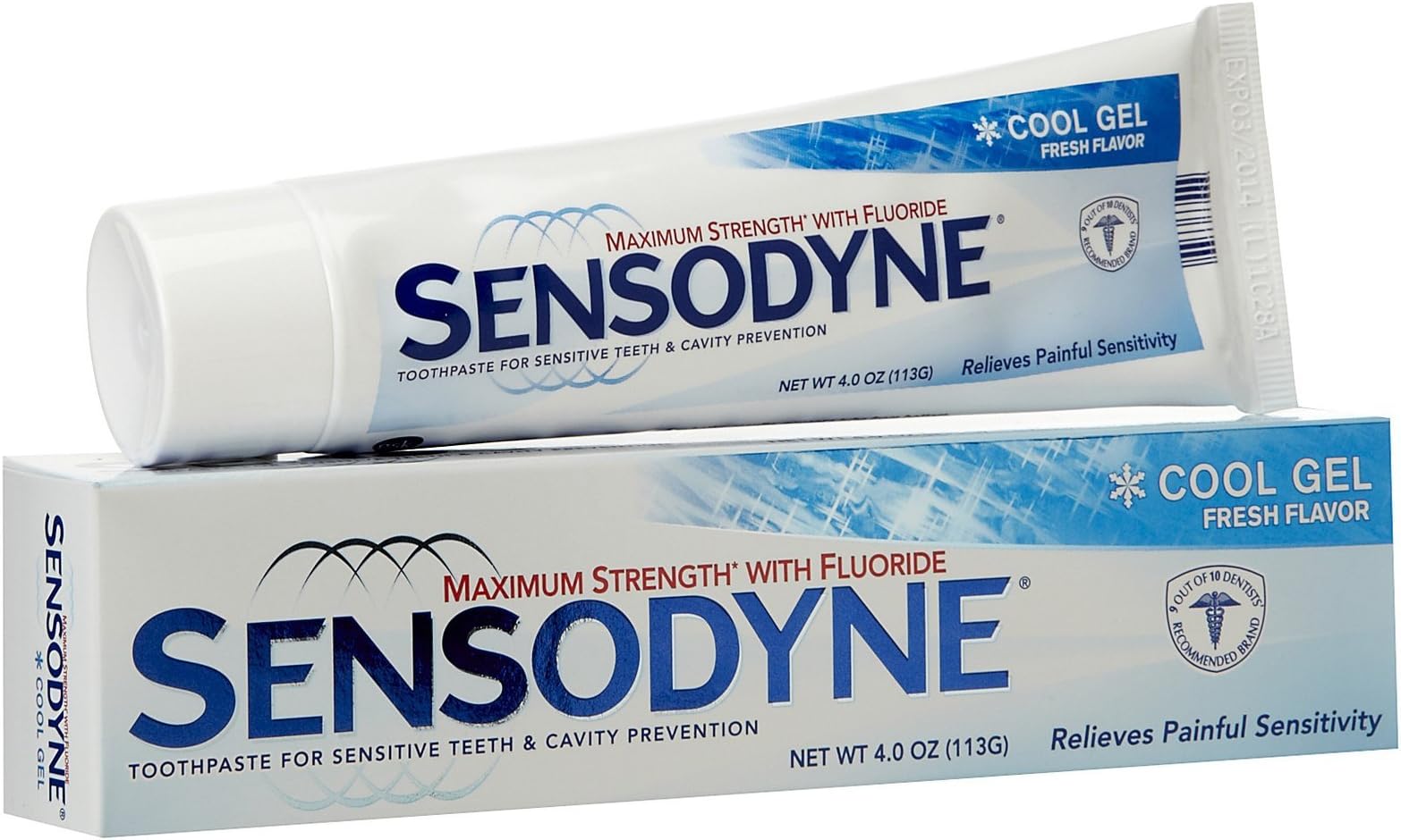Sensodyne Cool Gel Toothpaste for Sensitive Teeth & Cavity Protection - 4 oz