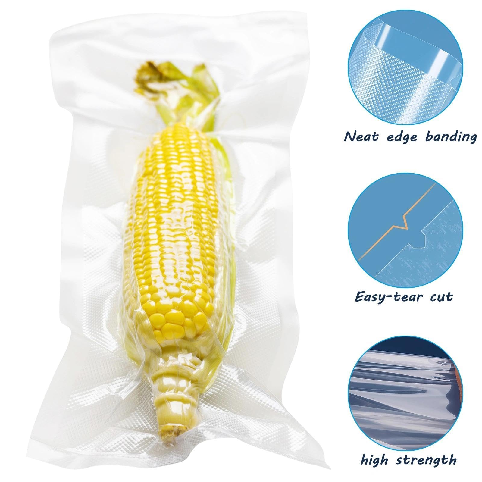 200 Vacuümzakken Voor Levensmiddelen - BPA-vrij, 10 X 15 15 X 20 20 X 25 20 X 30 Cm Compatibel Met Vacuumverzegelaars