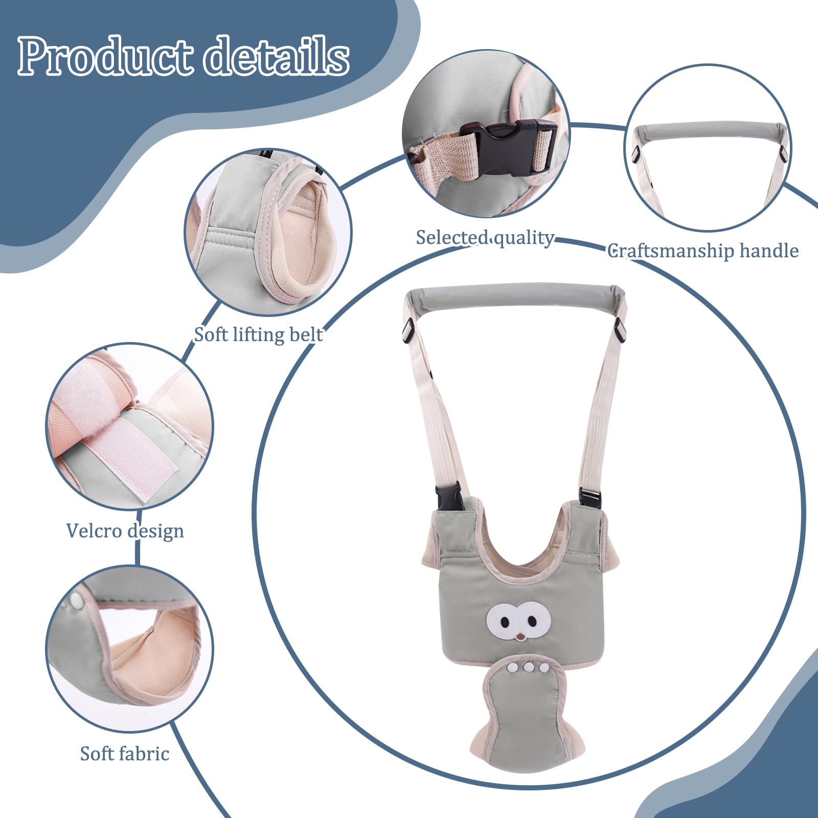 Redini Primi Passi Camminare Assistente per Bambino Bretelle Sicurezza Portatile 6-36 mesi