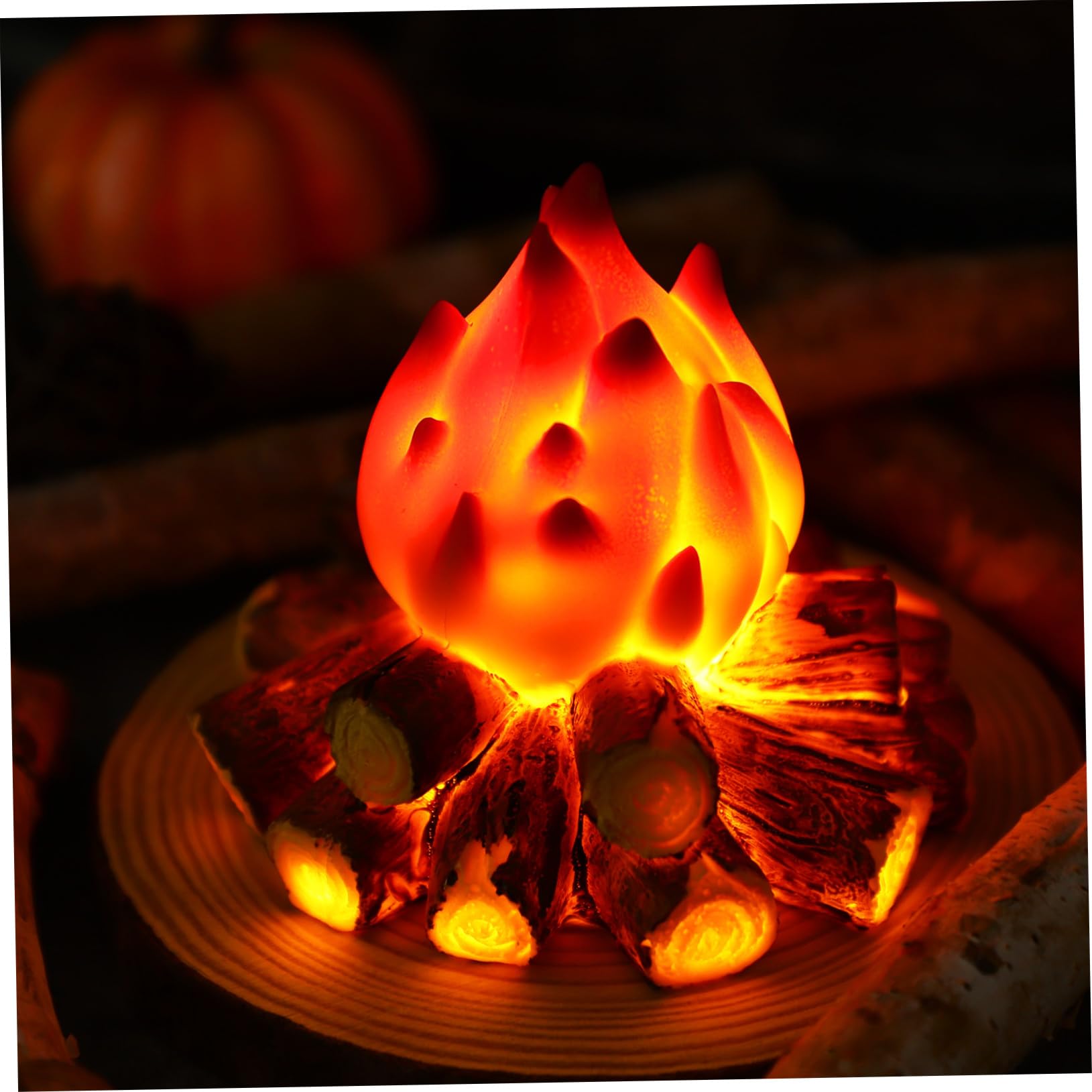 Alipis Lampada LED senza Fiamma Luce Decorativa Effetto Falò Simulato Design Moderno per Casa e Ufficio Lampada Batteria Luce Calda