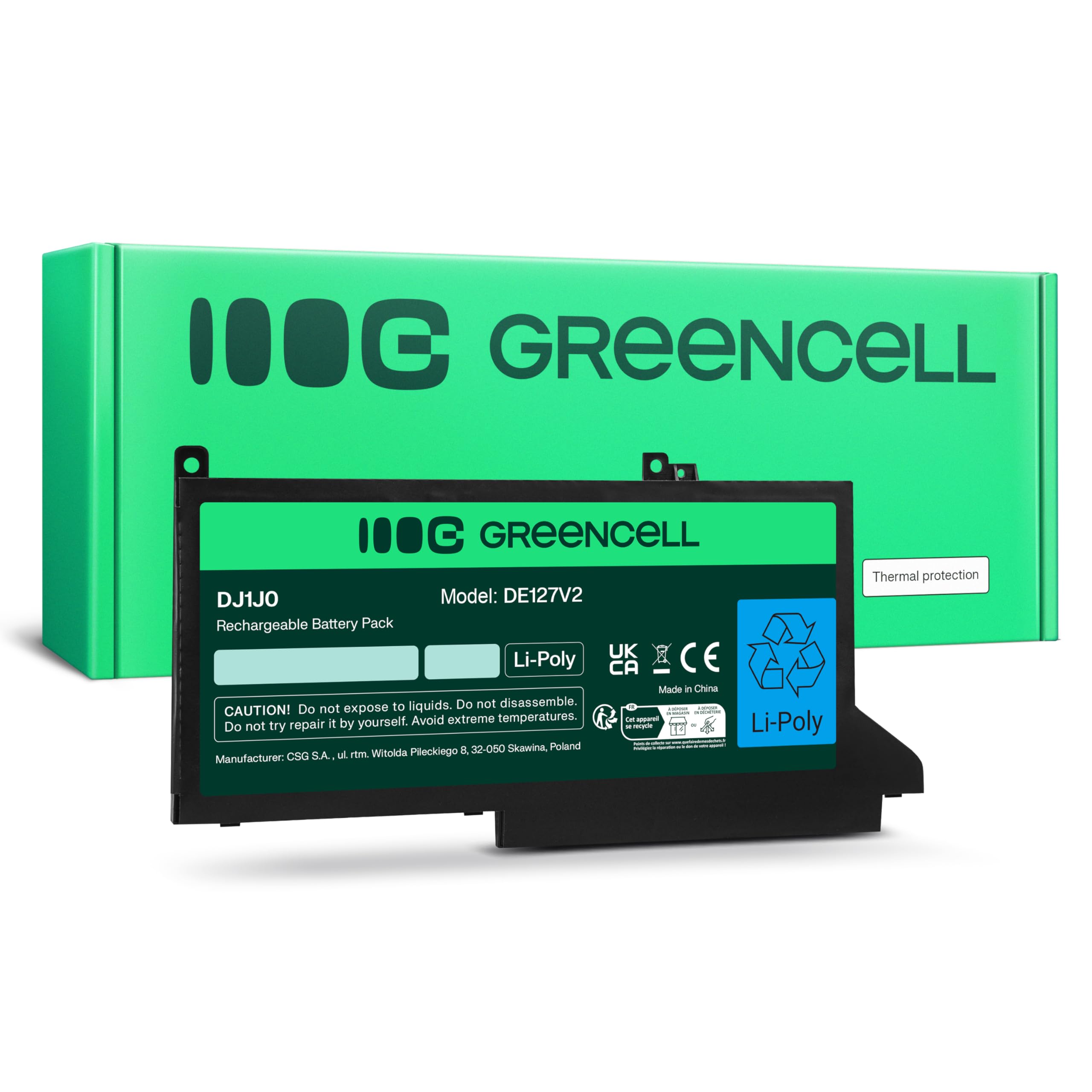 Green Cell Laptop Battery DE127V2 Black 2700 mAh