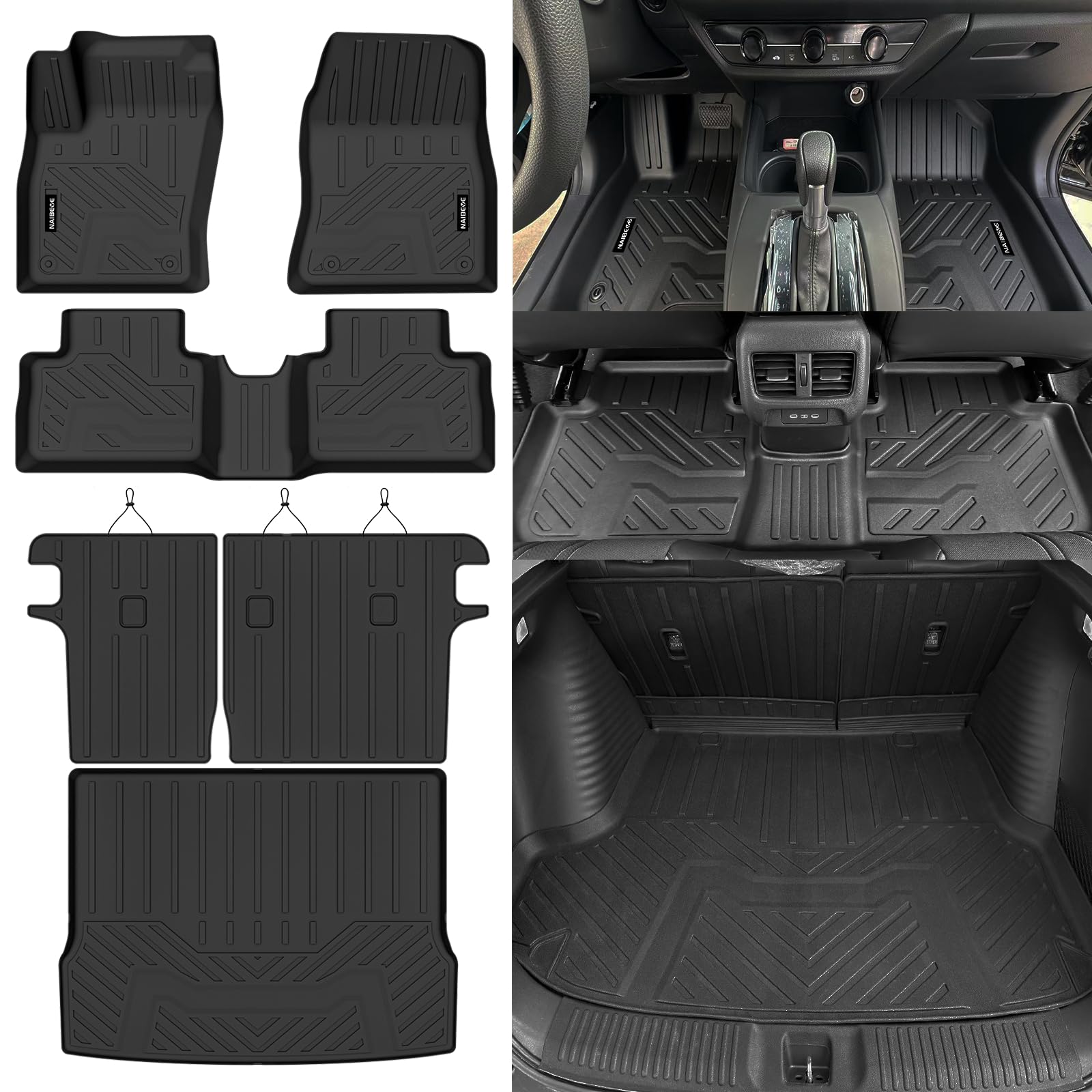 Naibeve Floor Mats for 2025 2026 Nissan Kicks - All Weather Custom Fit for Nissan Kicks Floor Mats