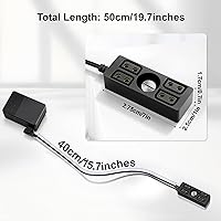 Vista 6 de Alvin's Cables D-tap - Cable divisor Dtap macho a 4 puertos hembra macho a 4 puertos hembra Splitter Hub Cable de alimentación para ARRI RED Teradek