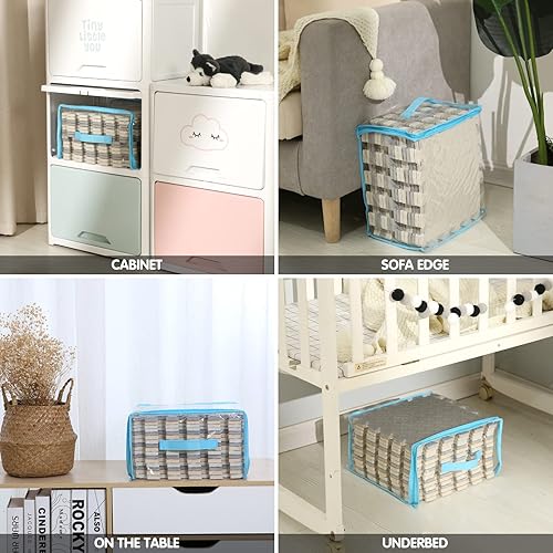 Miniatura 79 de Tapete de juego de espuma para bebé, tapete entrelazado de 0.4 pulgadas de grosor con colores sólidos, tapete de juego suave y no tóxico, tapete