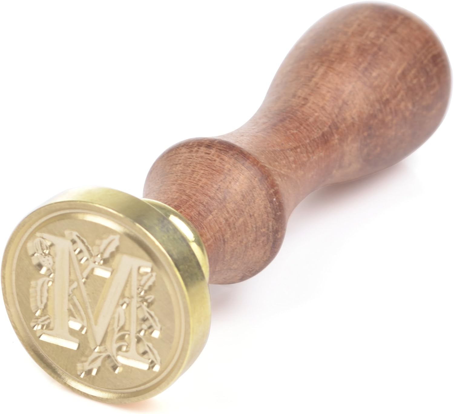 Cosmos Vintage Retro Wooden Alphabet Letter Initial Wax Seal Stamp (Letter M)