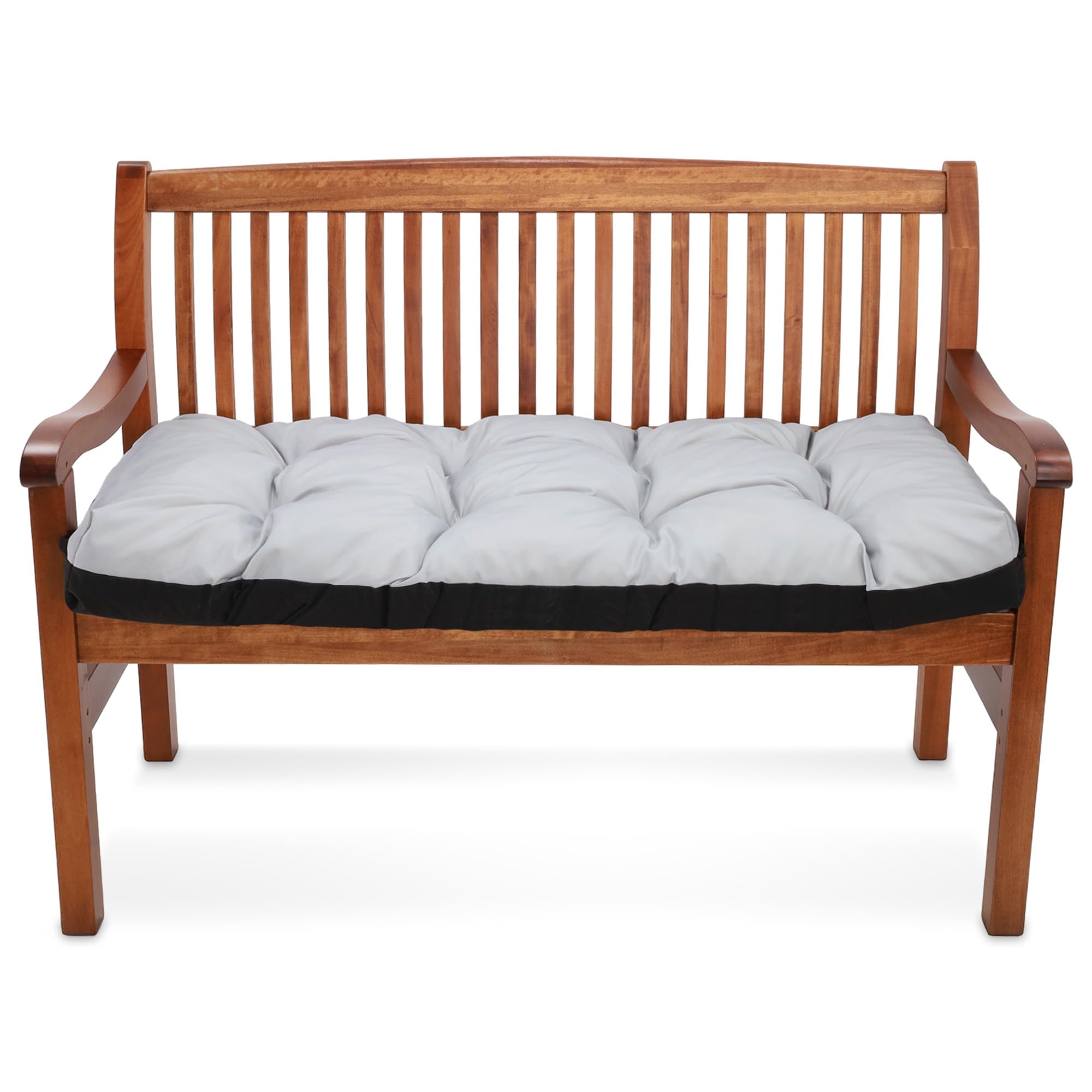 Amazinggirl Bankauflage Sitzkissen Outdoor Hollywoodschaukel Kissen 180x50 cm - Sitzpolster Bank Polster für Sitzbank Gartenbank und Paletten Bankkissen Indoor und Outdoorkissen Hellgrau