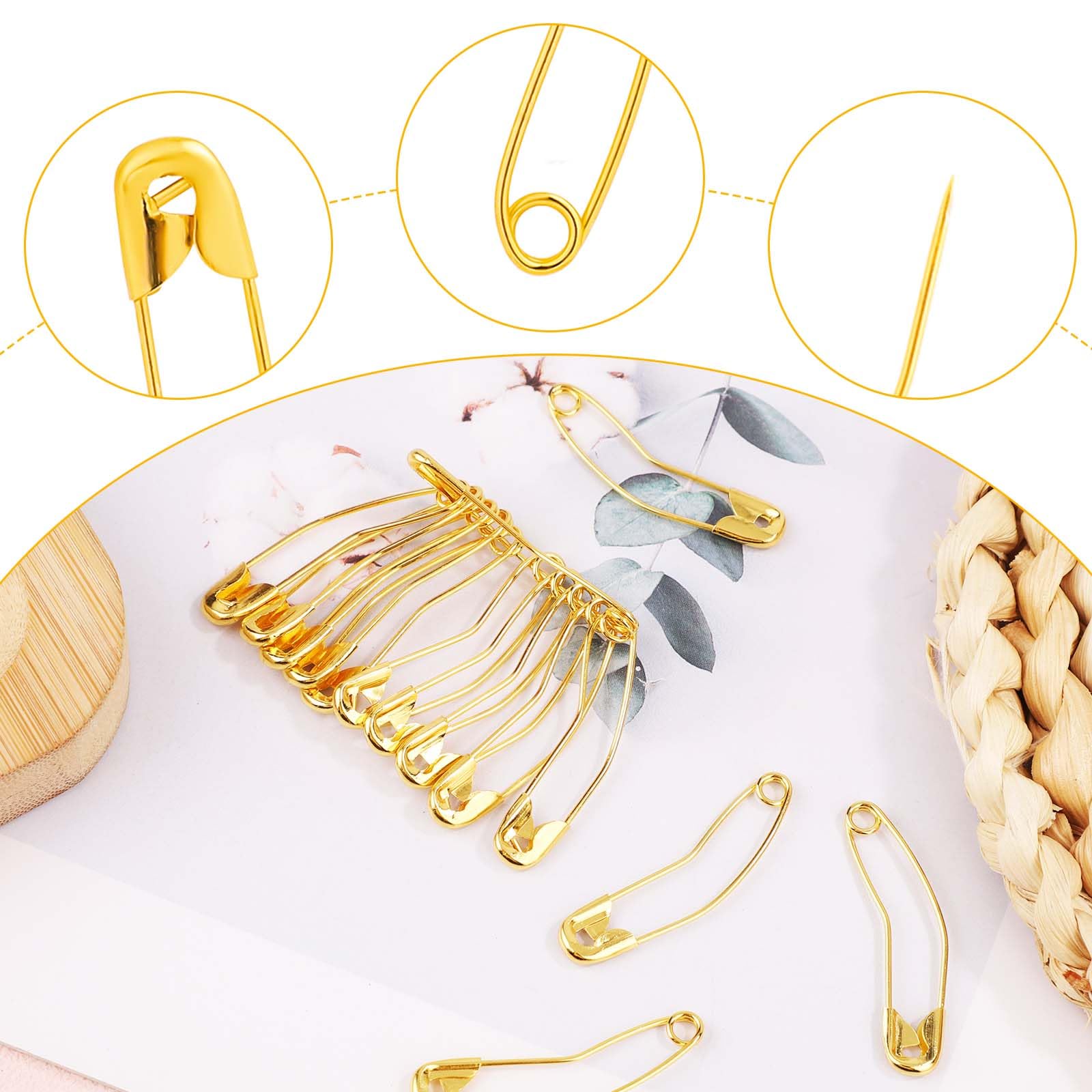 200pcs Curved Safety Pins - Image 4