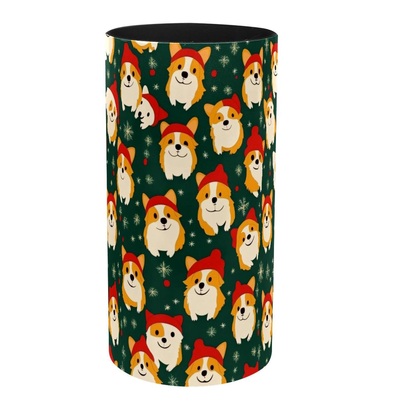 Pot à crayons musical Corgi de Noël avec organisateur de bureau intégré