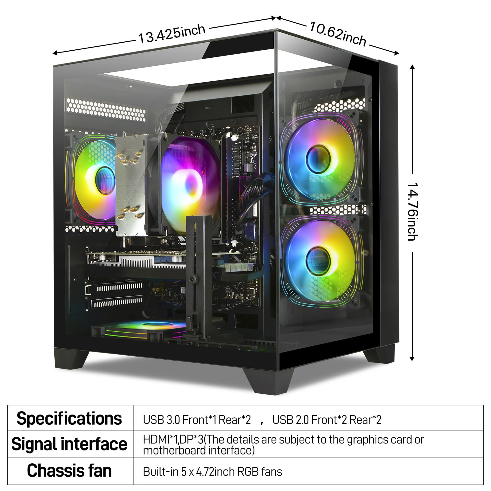 LXZ Desktop Computers, Gaming PC I5-12400F 32G 1T 4060, Windows 11