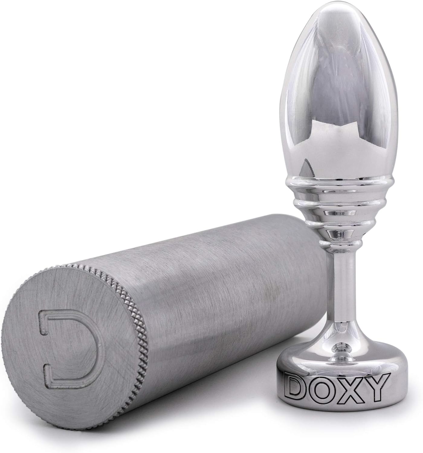DOXY Ribbed Butt Plug - Double Panetration Adult Toys - Valentine's Day Gift for Lover – Aluminum Butt Plug for Experienced or Intermediate Players - Anal Plug for Women Beginner - Anal Sex Toys