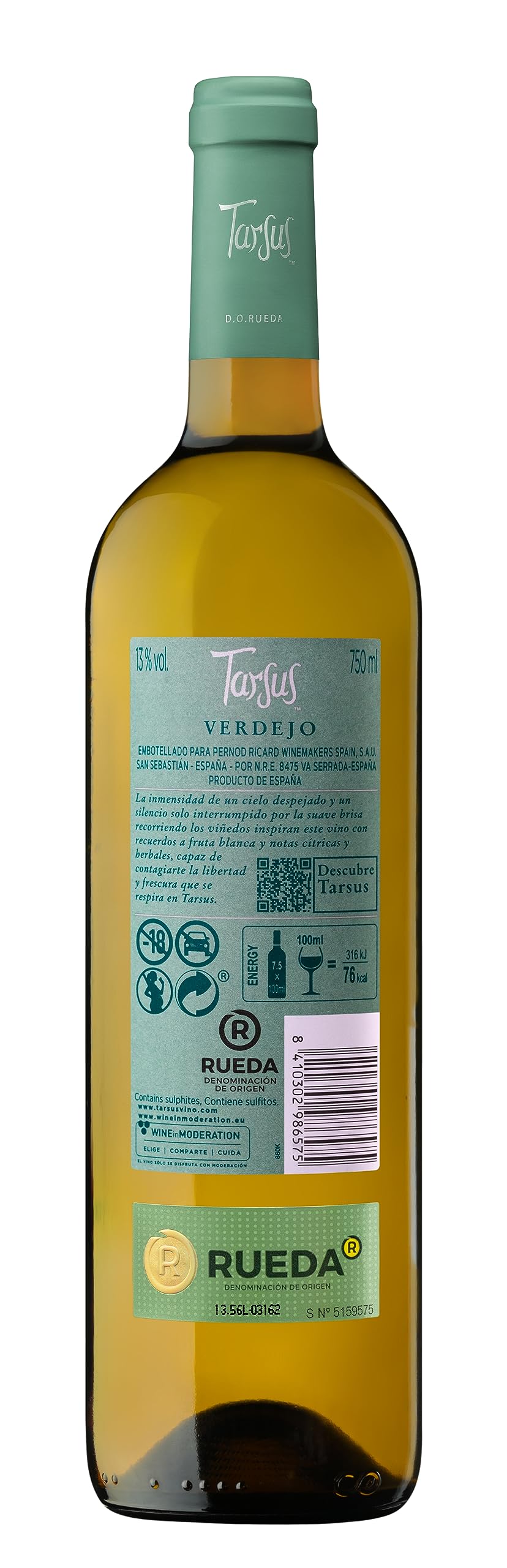 Tarsus Verdejo Pack 6 botellas D.O. Rueda Vino - 750 ml