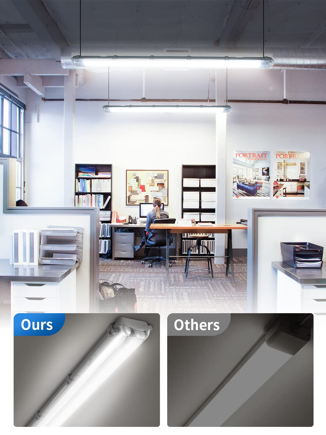 Feuchtraumleuchte LED 120cm,36W 3600LM LED Röhre,4000K Neutralweiß Kellerlampe,IP65 Wasserdicht LED Leuchtstoffröhre,LED Werkstatt Deckenleuchte für Keller Garage Küche