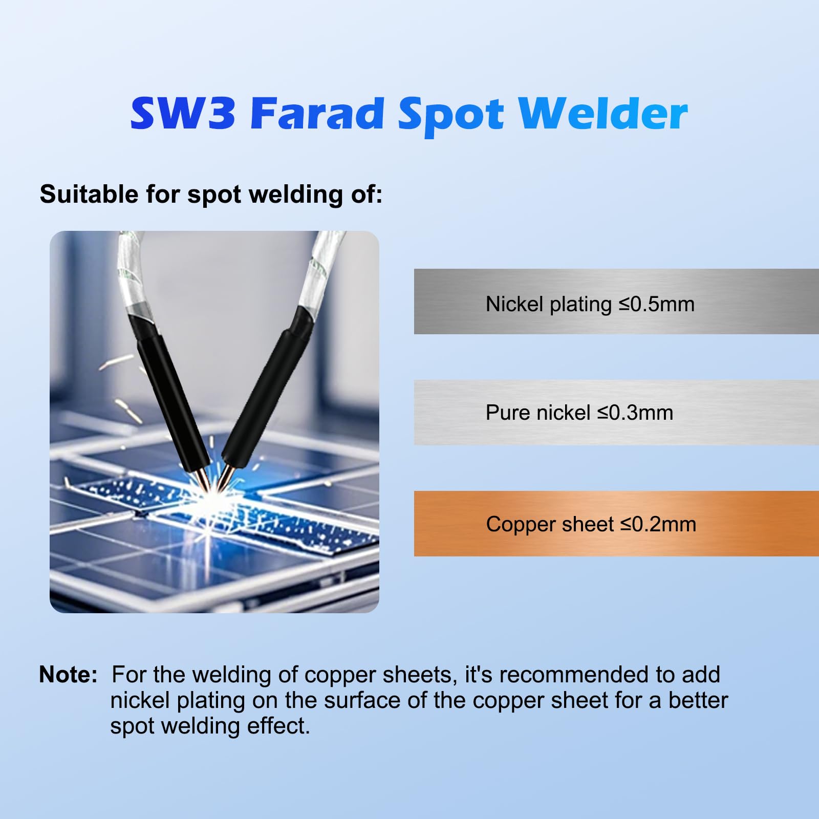 SEQURE SW3 Soldador por puntos 2500A condensador equipo de soldadura por puntos Batería Farad modo automático y manual para 18650, 21700 batería de litio construcción con pedal de pie, asas divididas