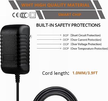 9-Volt Wall AC-DC Adapter Power Compatible with X Rocker 5127401 Pedestal Video Gaming Chair