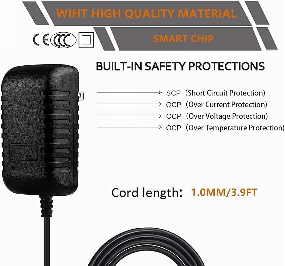 9-Volt Wall AC-DC Adapter Power Compatible with X Rocker 5127401 Pedestal Video Gaming Chair