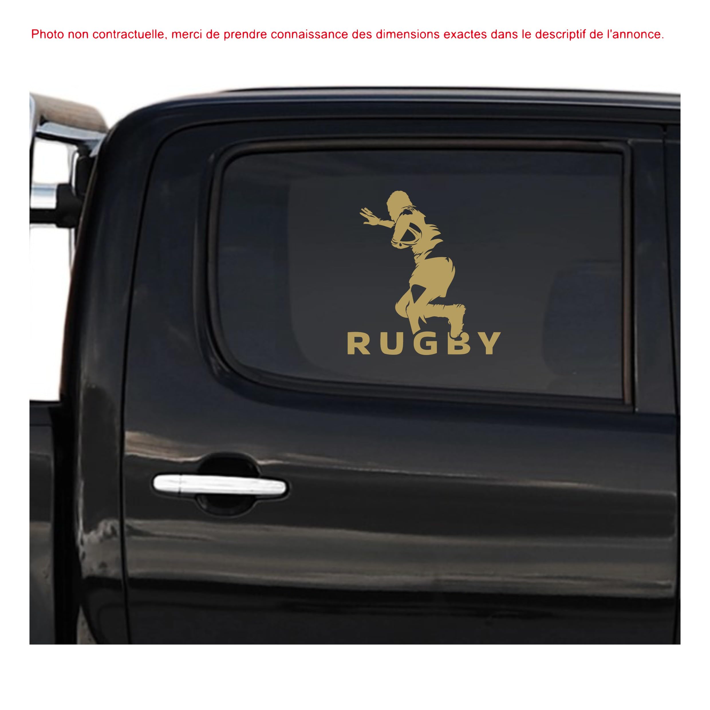 Sticker Autocollant Vinyle Rugbyman - Joueur de Rugby, Décoration Parfaite pour de nombreuses Surfaces, idéal pour Ordinateur portable, Voiture, etc ...