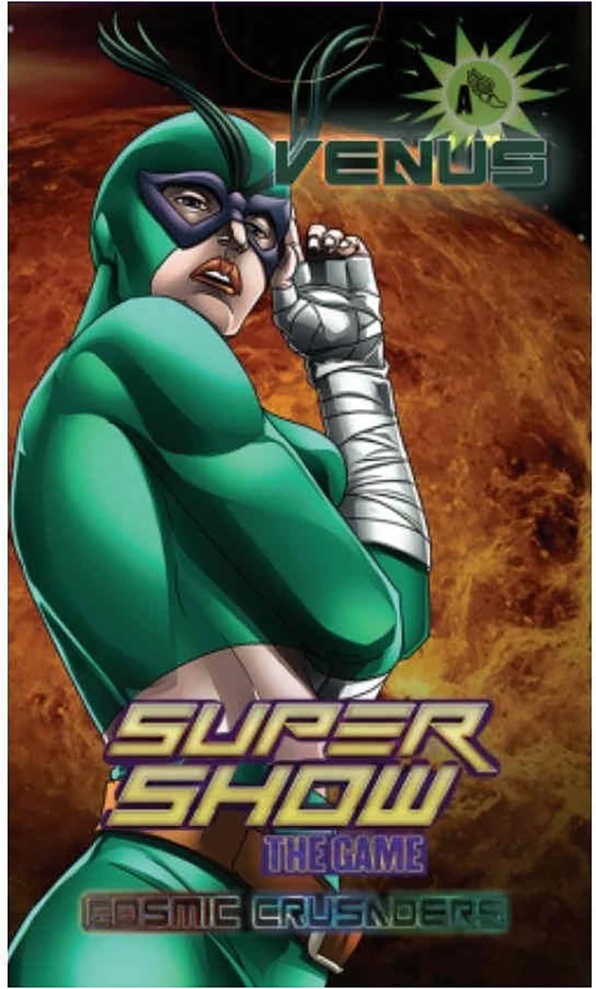GTS Distribution Supershow Cosmic Crusader: Venus - Wrestling Card and Dice Game. SRG Structure Deck. Ages 12+, 2-6 Players, 10 Min Game Play