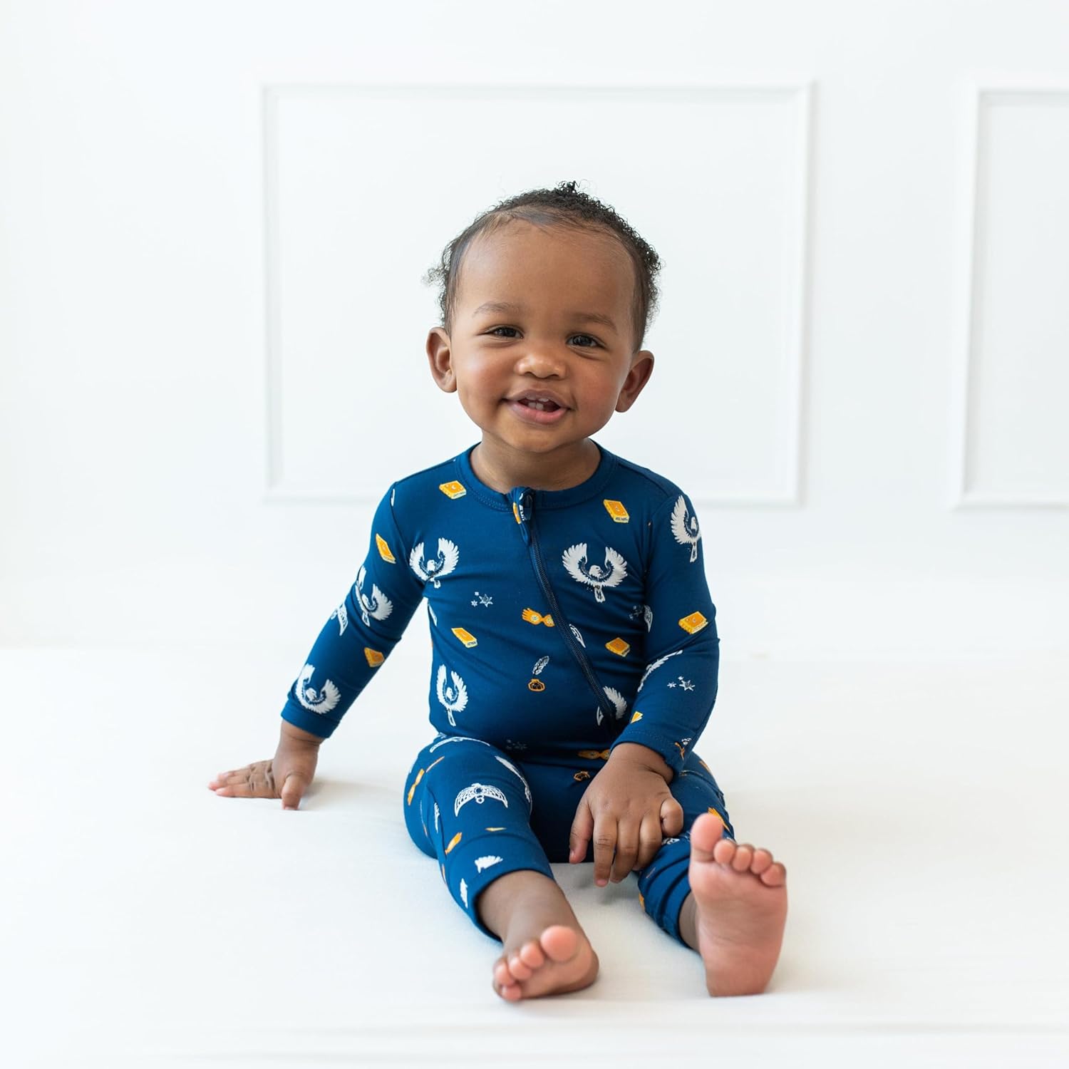 KYTE BABY Unisex Rayon Made From Bamboo Zippered Rompers 0-24 Months