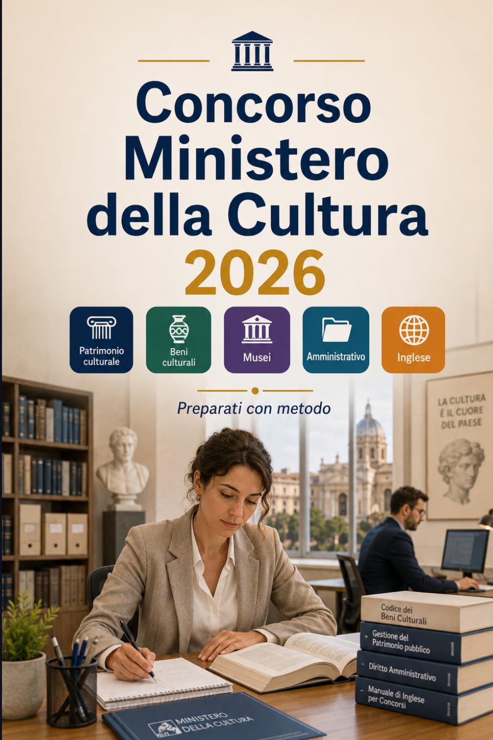Concorso Ministero della Cultura 2026: Patrimonio culturale, beni culturali, musei, archivi, biblioteche, diritto amministrativo, inglese e test