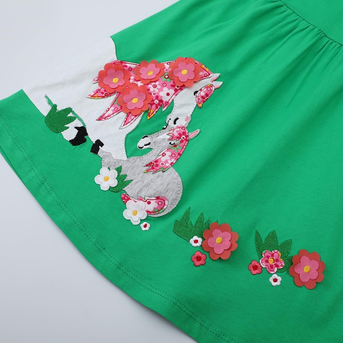 FreeLu Toddler Girls Cotton Summer Short Sleeve Dress Cartoon Print Casual Jersey Dresses - Image 6