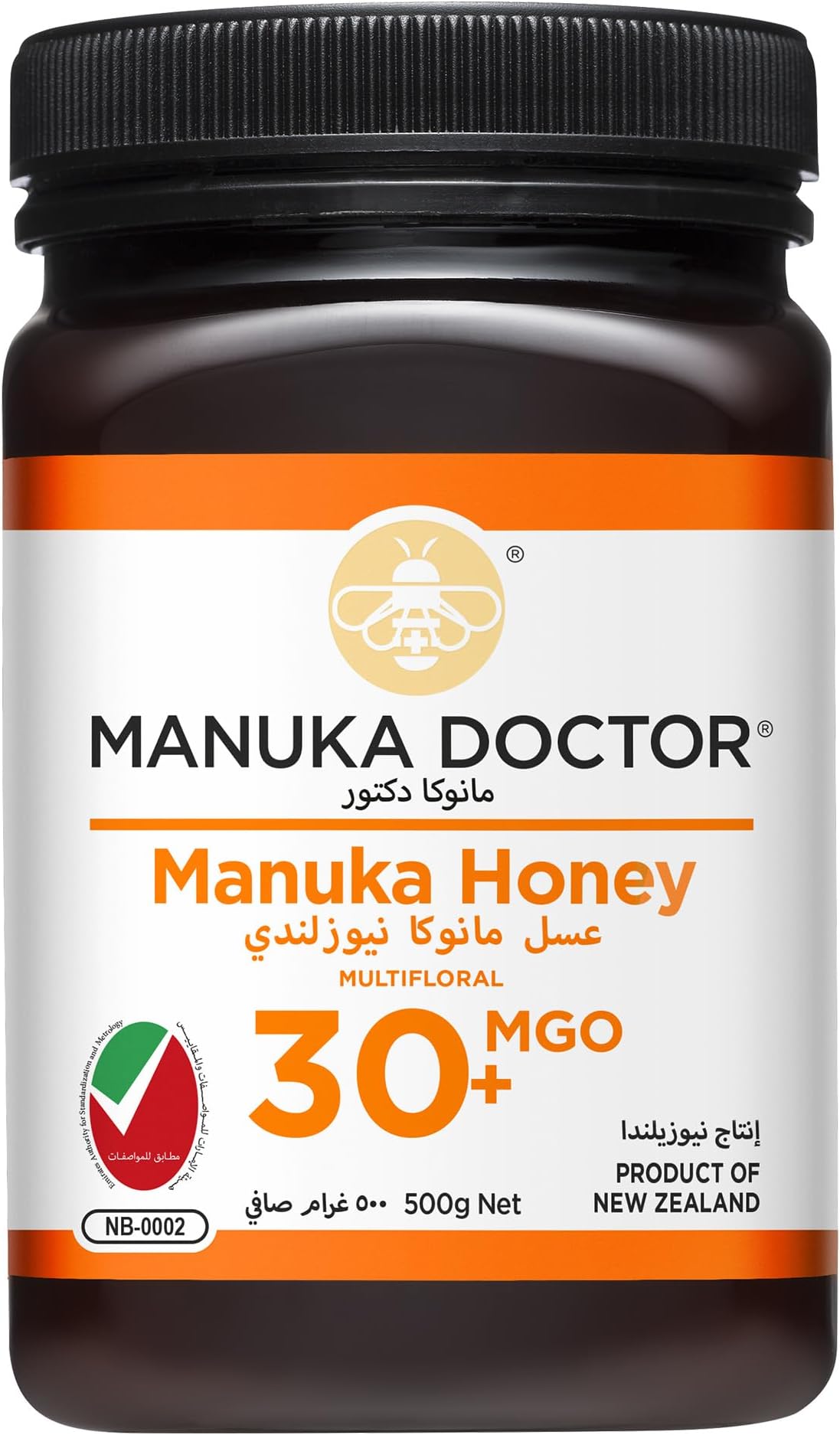 MANUKA DOCTOR - MGO 30 Manuka Honey Multifloral, 100% Pure New Zealand Honey. Certified. Guaranteed. RAW. Non-GMO (500g)