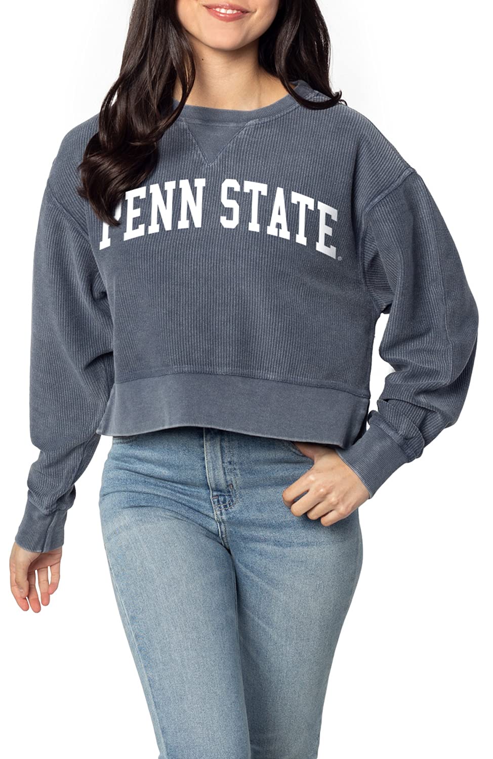 chicka-d NCAA womens Corded Boxy Pullover