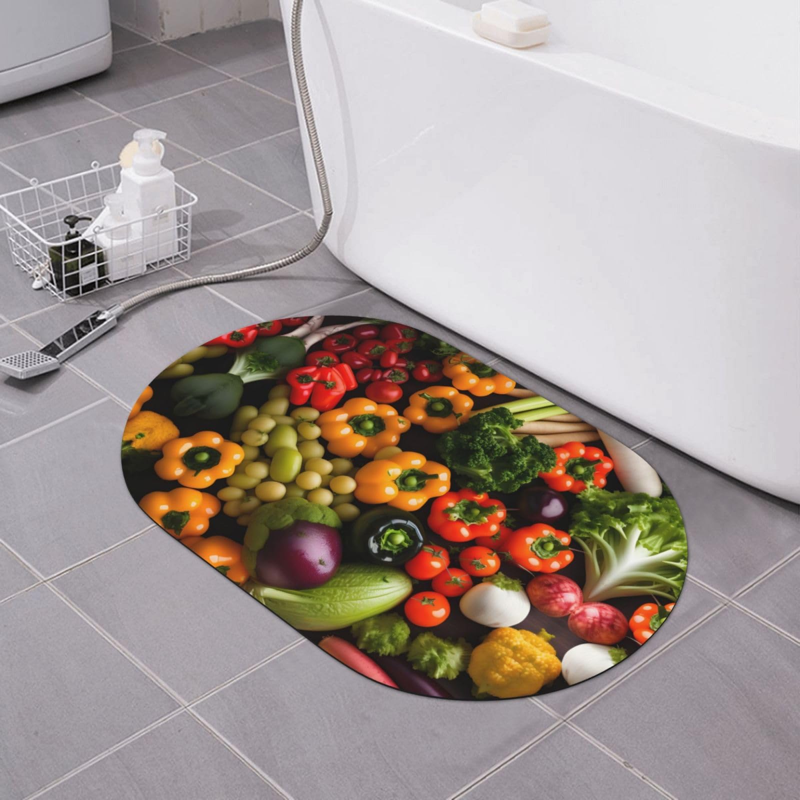 Tapis de bain terre de diatomée absorbant séchage rapide tapis douche beige