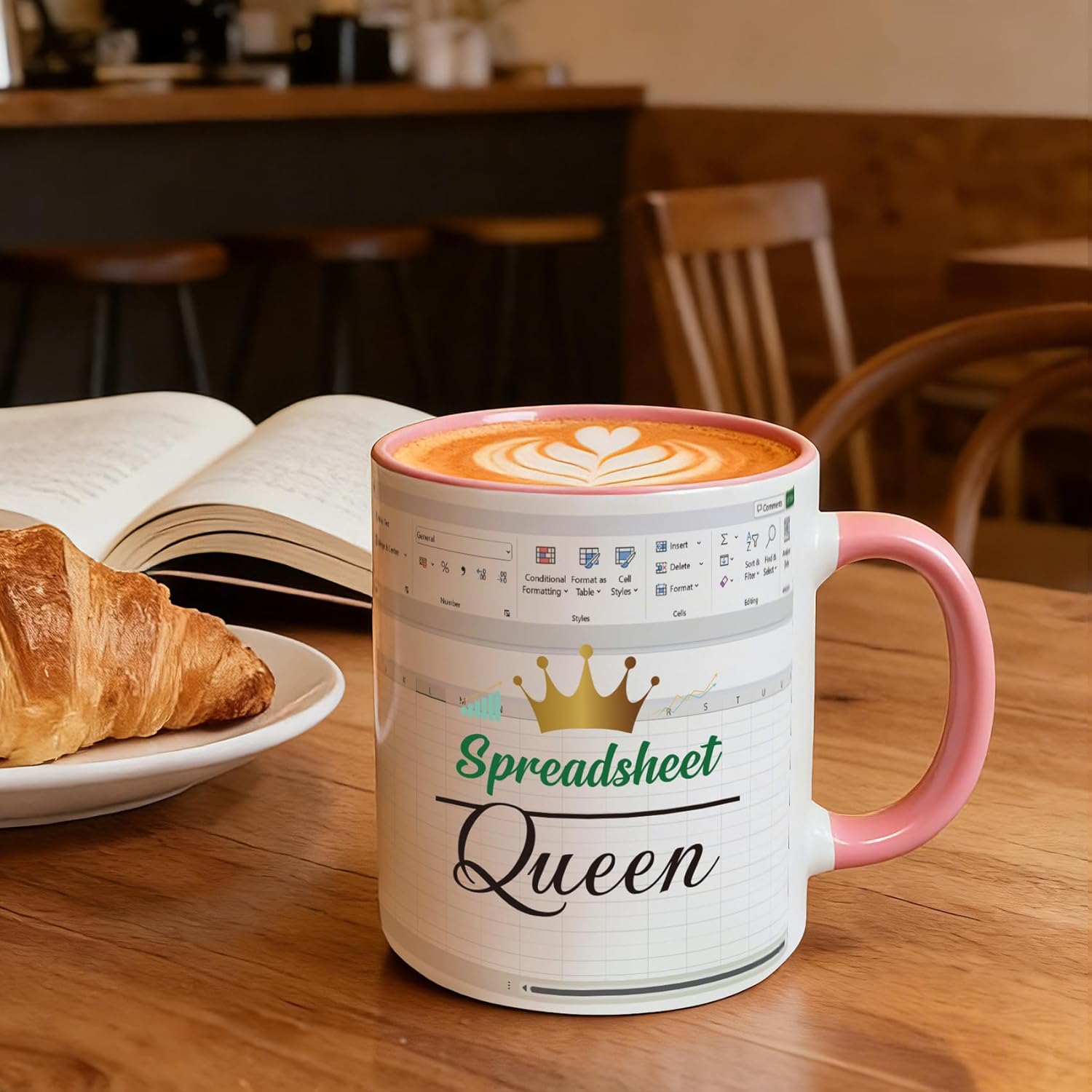 Funny Gifts for Accountant - Unique Spreadsheet Design Ceramic Coffee Cup for CPA & Finance Professionals | Novelty Christmas Gift for Coworkers, Accounting Boss | 11 oz -55 - Image 2