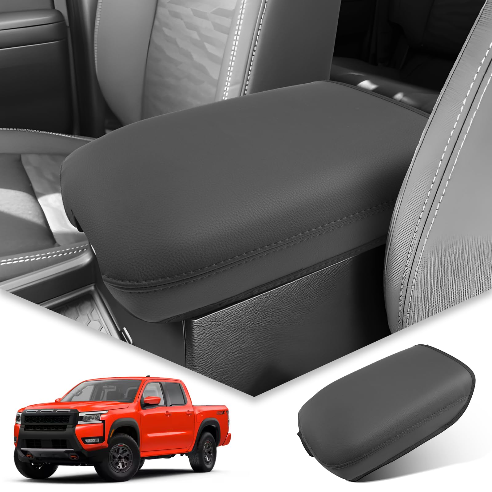 BIBIBO 2025 Frontier Center Console Cover for 2022-2025 Nissan Frontier S/SV/Pro-X/Pro-4X/SL Arm Rest Cover Nissan Frontier Interior Accessories 2025-