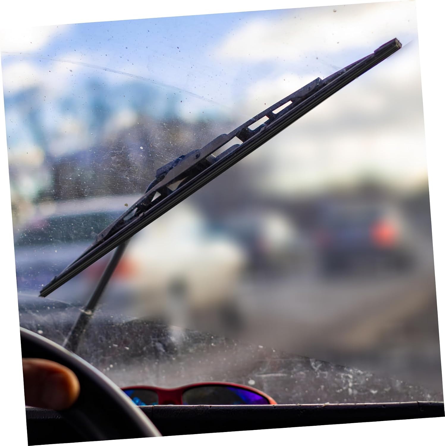 2pcs Auto Windshield Wiper Rubber Strip Black Design Easy to Install Compatible Vehicles Performance