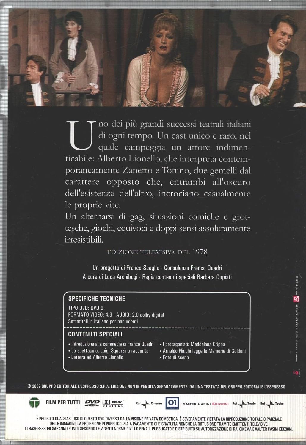 Carlo Goldoni - Le commedie 300 anni 1707 - 2007