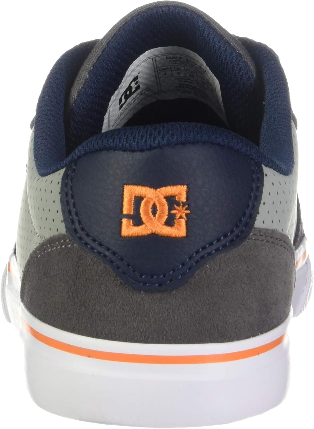 DC Boy's Anvil Youth Low Top Skate Shoe Big Kid 5 M M US Big Kid Grey/Orange/Grey