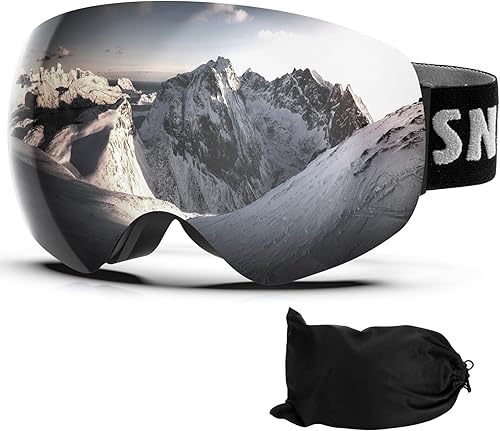 LAVOLLY Gafas de esquí de snowboard para adultos, 100% protección UV antivaho gafas de nieve