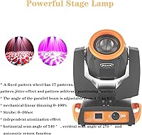 Vista 3 de Lemonrain 7R 230W Beam Sharpy Moving Head Light, 17 Gobos RGBW Beam Lights 14 Colores Led Cabeza Móvil Luces Dj Luces w16 Canales para Iglesia Boda