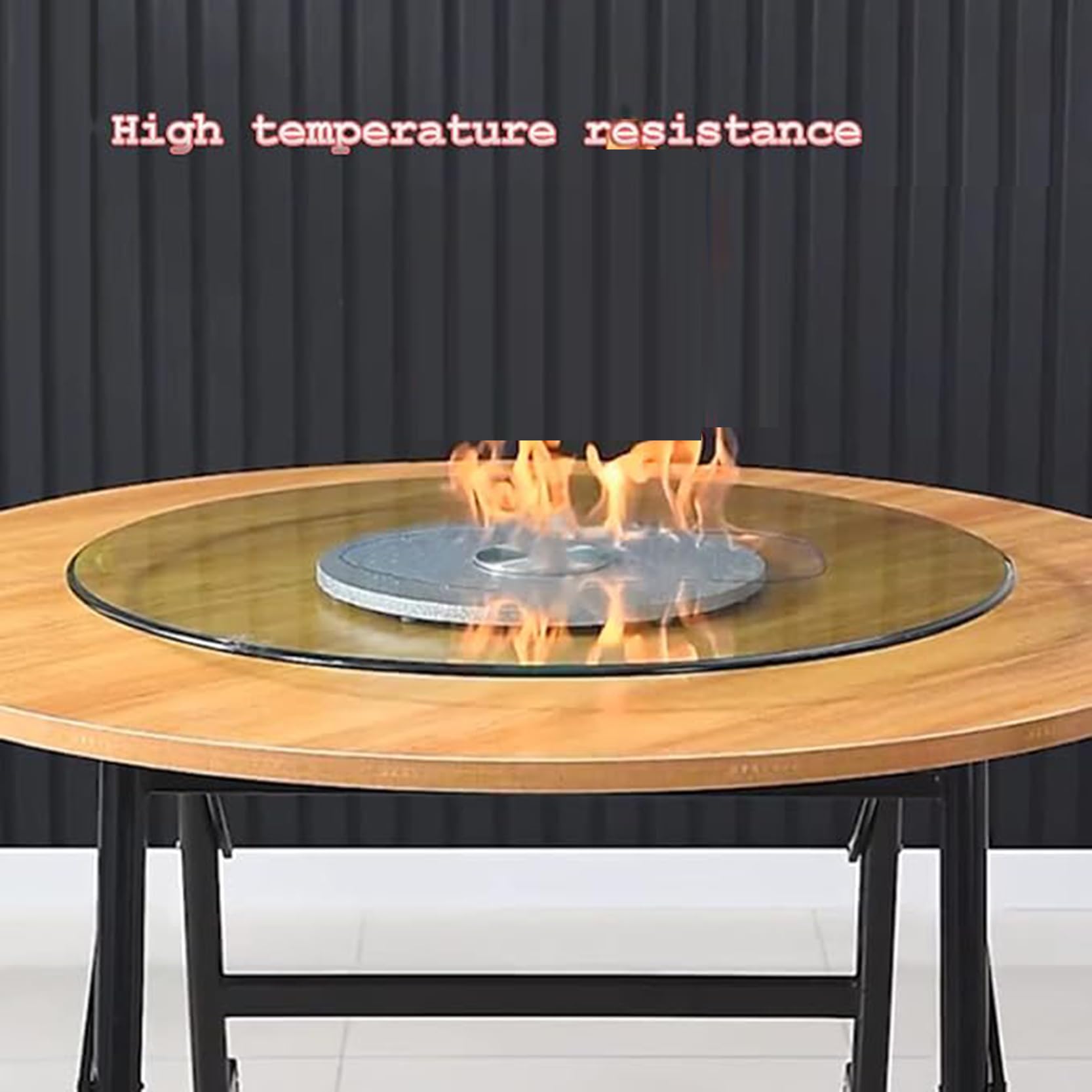 Vassoio Girevole Lazy Susan da Tavolo in Vetro temperato con Cuscinetto Silenzioso, centrotavola, Piatto da Portata per Banchetti di Famiglia, Feste e Matrimoni (Dimensioni: 60 cm/23,6 polli