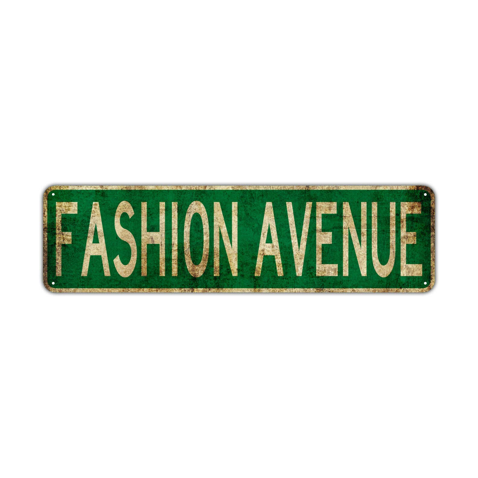 HOUVSSEN Fashion Avenue Decor Wall Man Cave Bar Street Rustic Vintage Retro Metal Sign Fun Metal Sign 4x16 Inch Vintage Plaque Handicraft Best Gift Metal Tin Sign