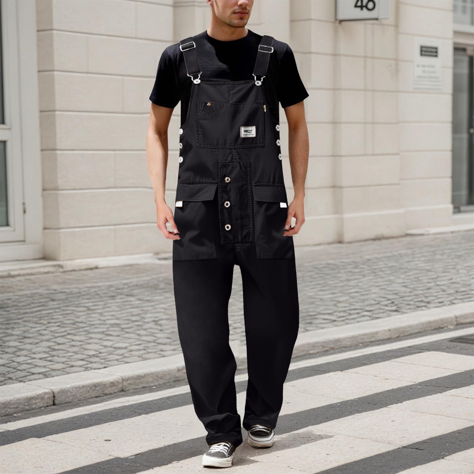 Générique Pantaloni Cargo dritti da uomo, tuta con tasche multiple, casual, escursionismo, lavoro, durevole, confortevole, uso quotidiano, primavera-estate