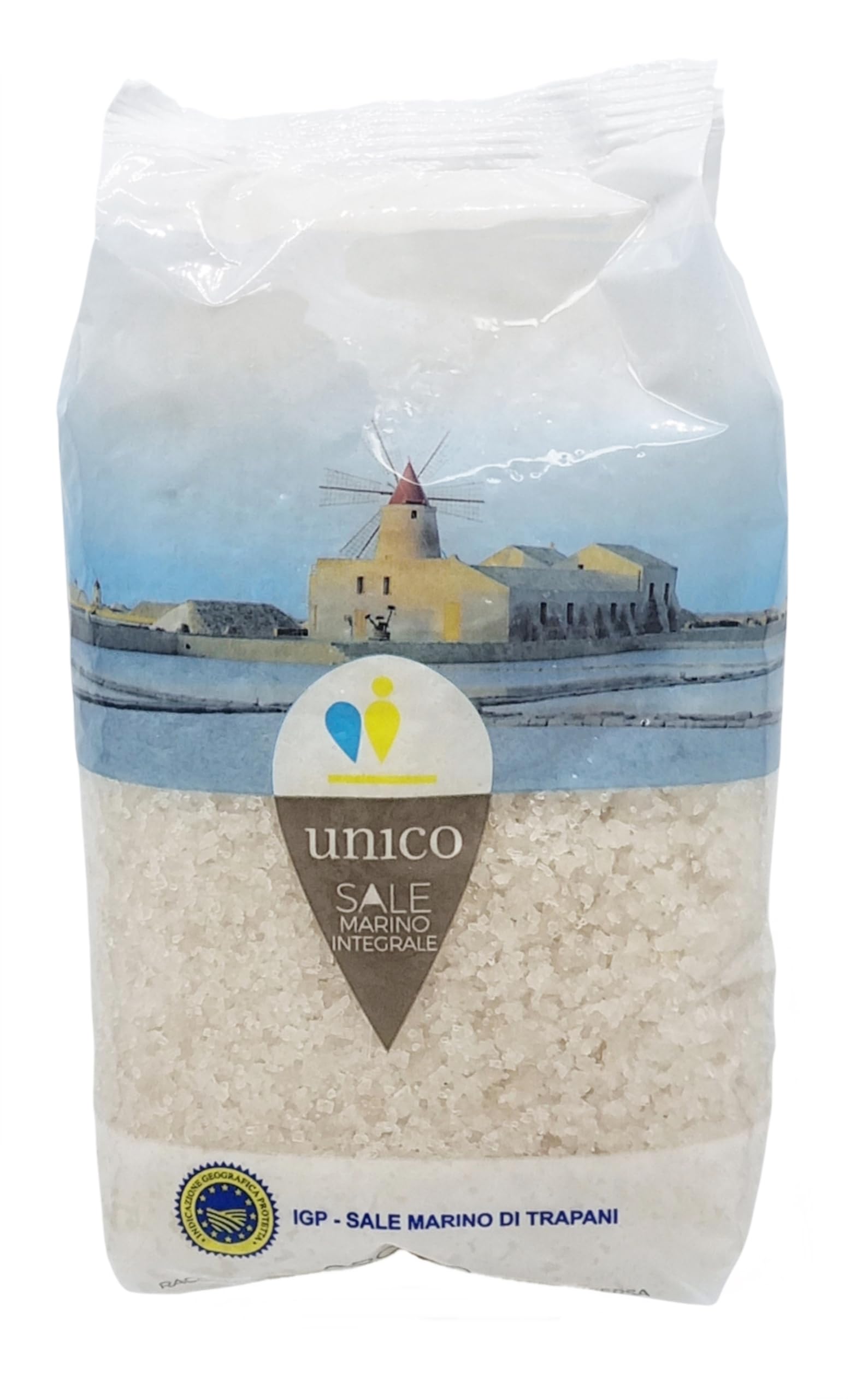 Sicilia Bedda - SALE MARINO DI TRAPANI INTEGRALE - SOSALT - 12 KG (12 Confezioni da 1 KG, UNICO INTEGRALE GROSSO IGP)