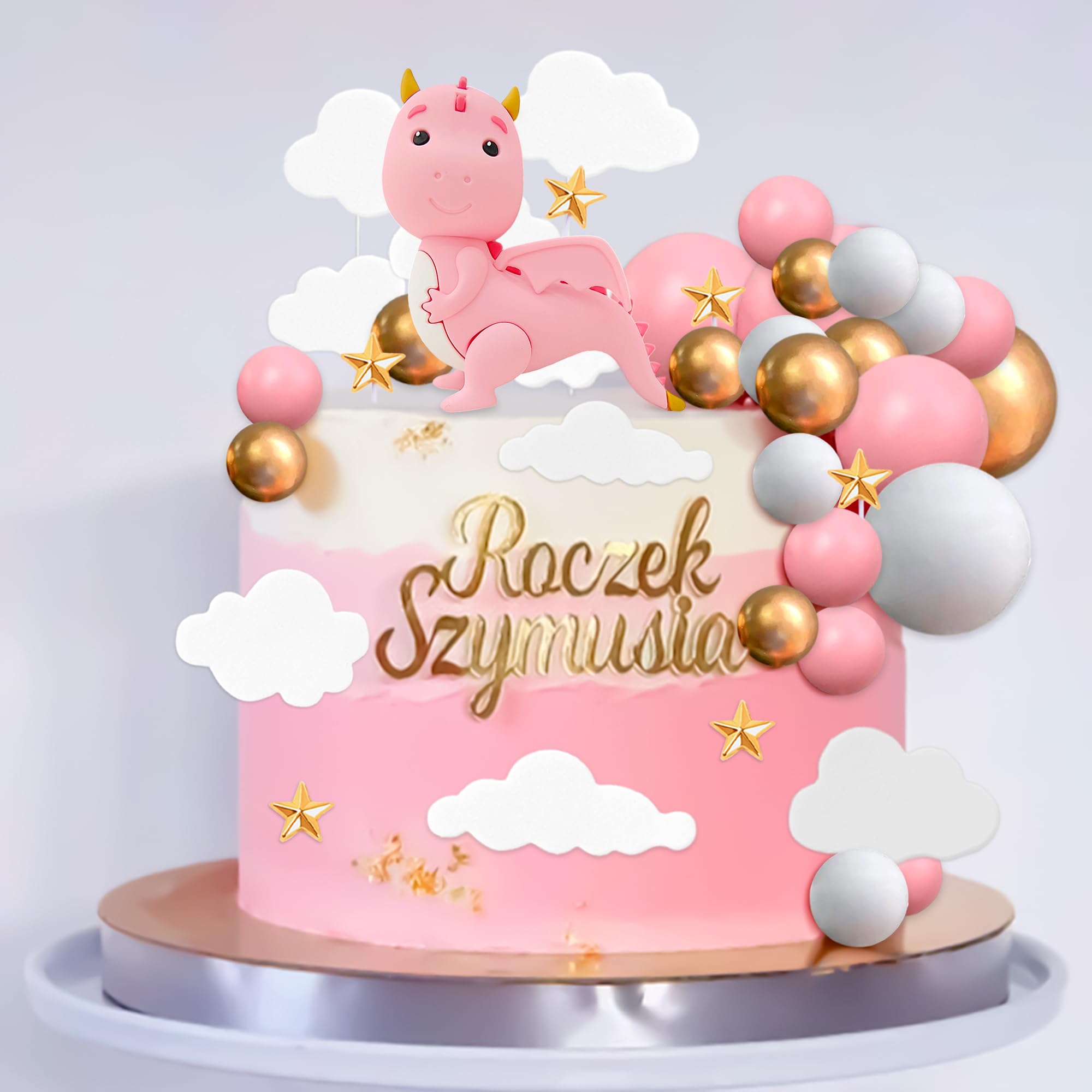 JeVenis Dragon Cupcake Toppers Magical Dragon Cake Decorations Fantasy Party Supplies for Baby Shower Birthday Party Supplies - Image 5