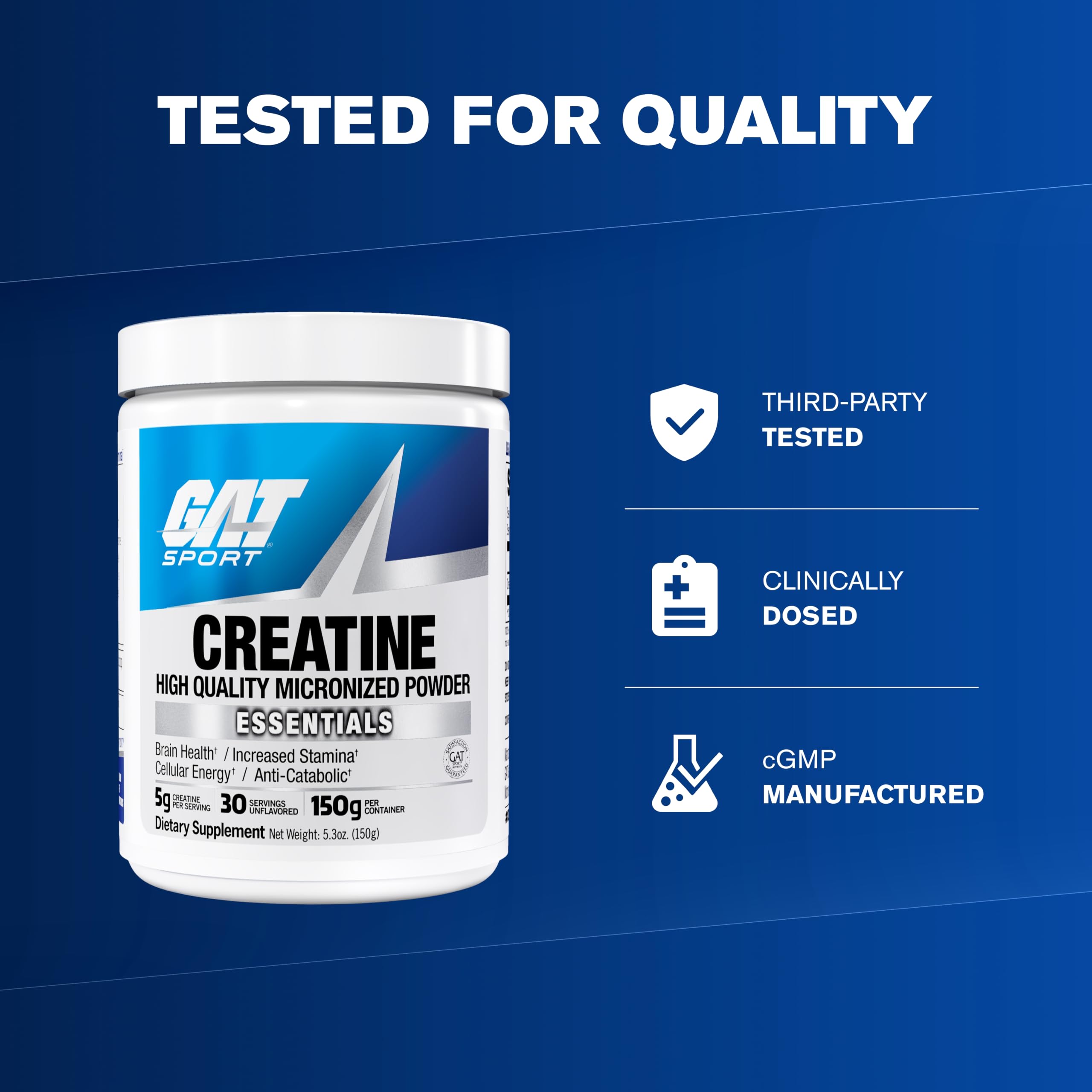 GAT SPORT CREATINE MONOHYDRATE, 5.3 oz (30 Servings) — Amazon image 4
