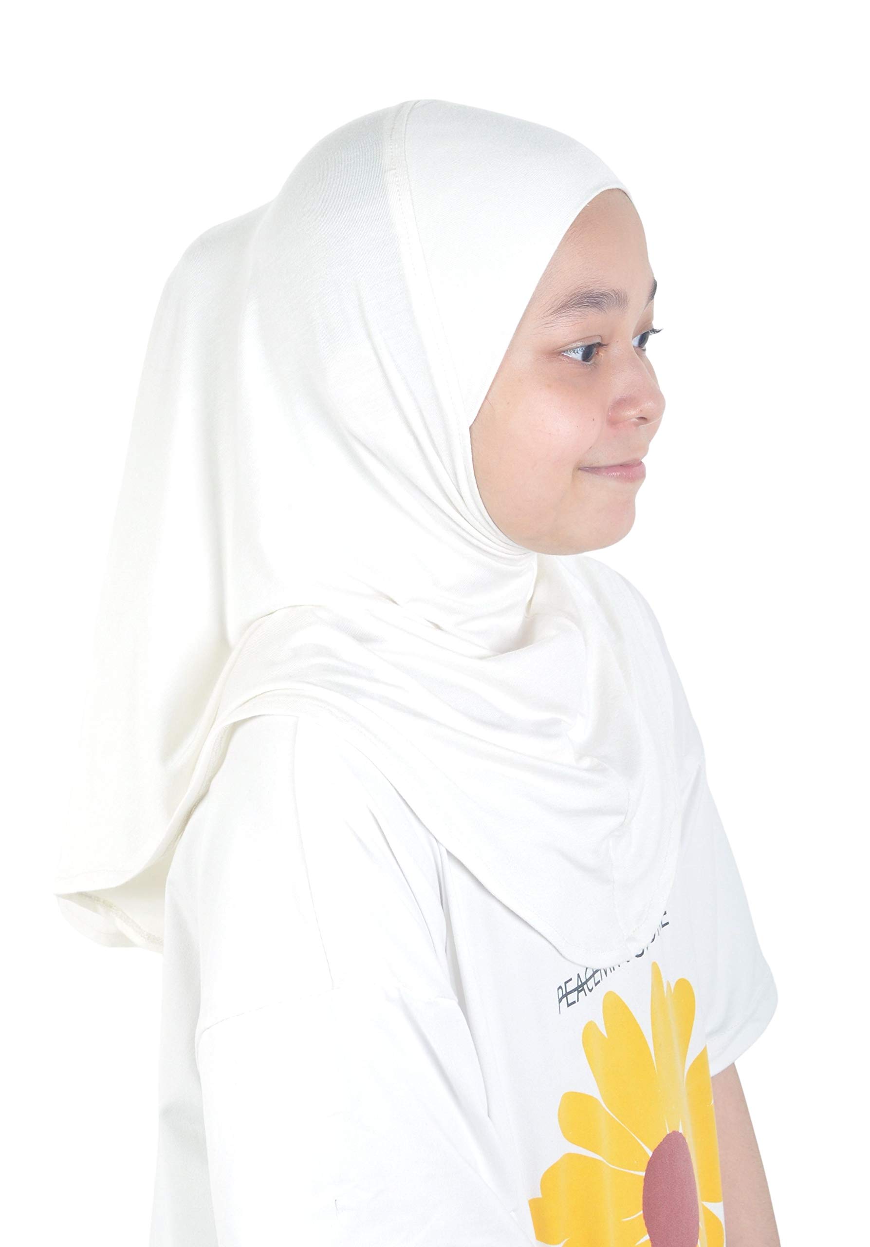 Silk StorySilk Story Handmade Nur Girls Kids 1 piece Amira Practical Hijab Headscarf Instant Scarf Cotton Jersey Comfort Headwear