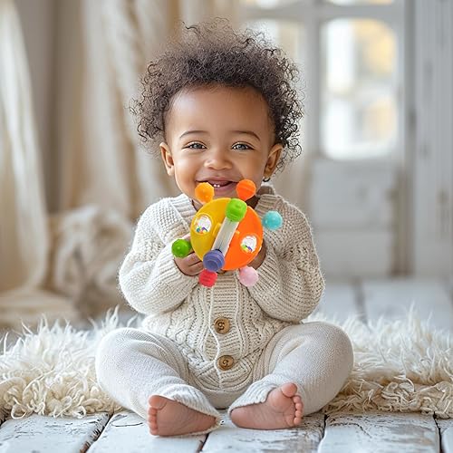 Miniatura 9 de Juguetes sensoriales para la dentición para bebés, mordedores Montessori de silicona para bebés, juguete masticable para bebés de 0 a 12 meses,