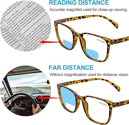 Miniatura 3 de OCCI CHIARI Lentes de lectura bifocales de transición para hombres XL con bloqueo de luz azul