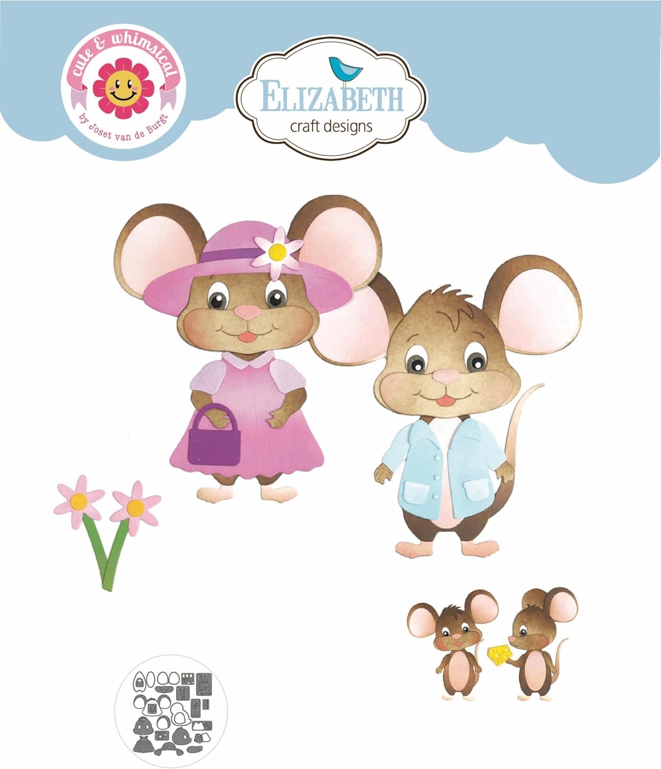 Elizabeth Craft Die Set – Big Mouse – Metal Die Cuts - 23 Pcs - Ideal for Cardmaking, Scrapbooking & Creative Paper Crafts – Crafting & Stamping Supplies