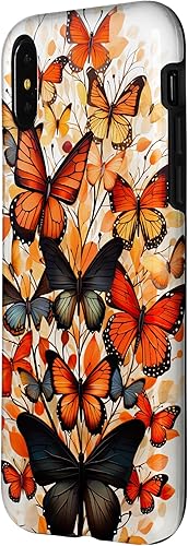 Miniatura 8 de iPhone 12 mini mariposa estética naranja mariposas naturaleza acuarela caso
