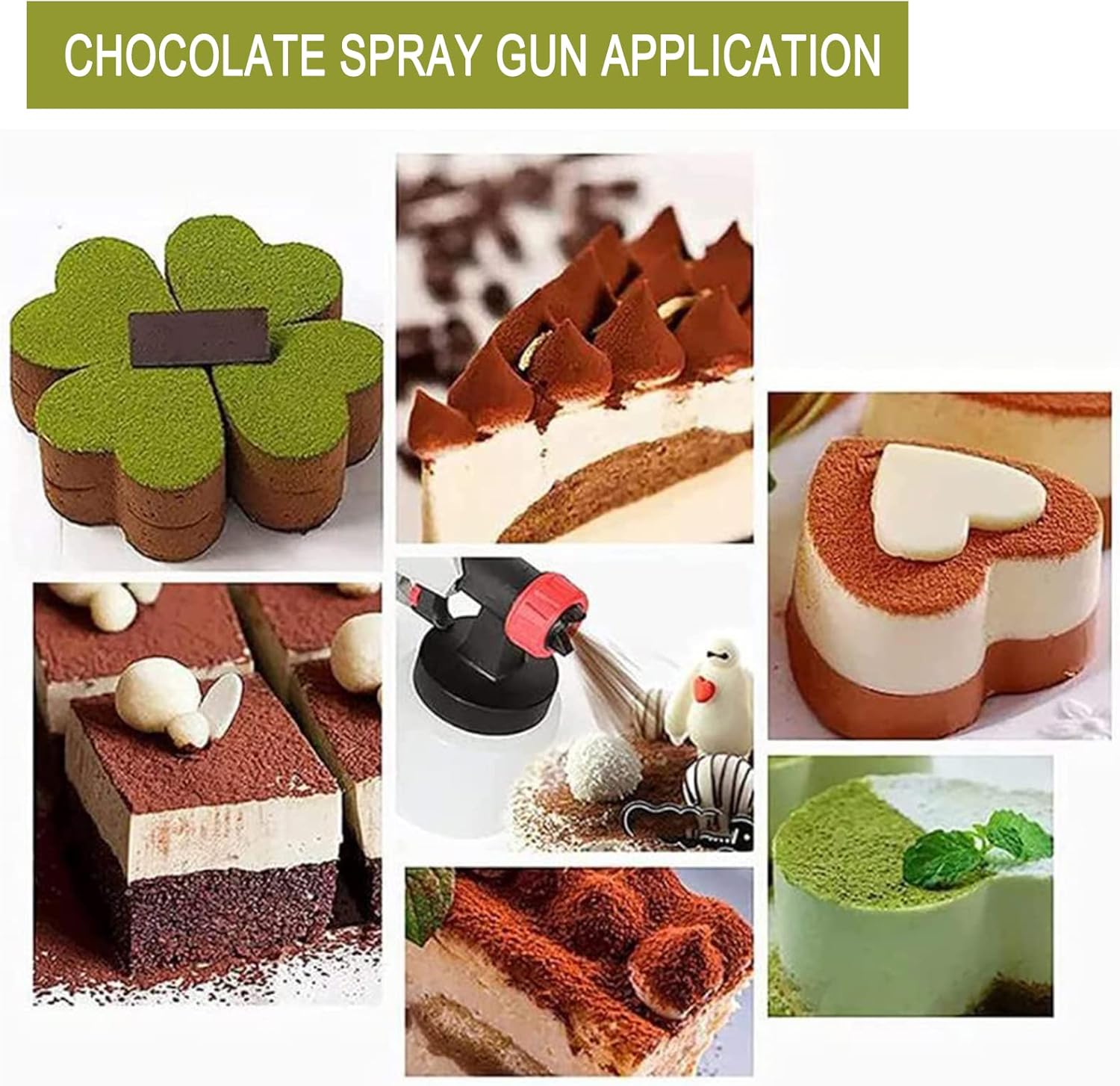 500W Electric Dessert Chocolate Spray Gun,Decorating Cakes Tool,Manual Baking Sandblasting Machine,for Mousse