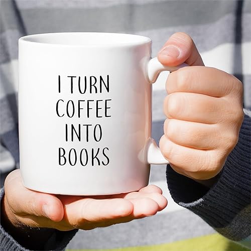 Miniatura 4 de Retreez Taza divertida de autor de regalo convierte el café en libros, mejor autor, escritor de novela literaria, tazas de café de cerámica de 11